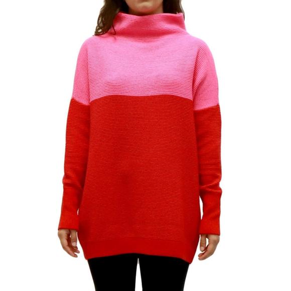 NEW RD STYLE colorblock sweater in red - Picture 1 of 1